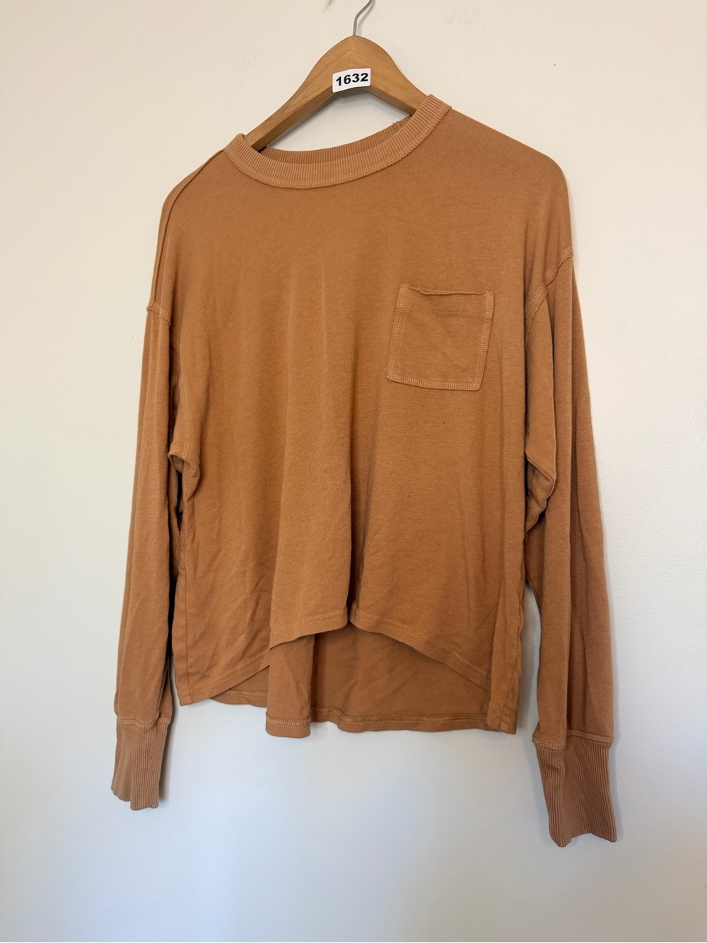 Aerie Minimalist Athleisure Camel Oversized Pocket Pullover XS